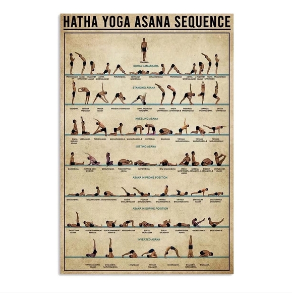 Other - Hatha Yoga Asana Sequence Tin Sign